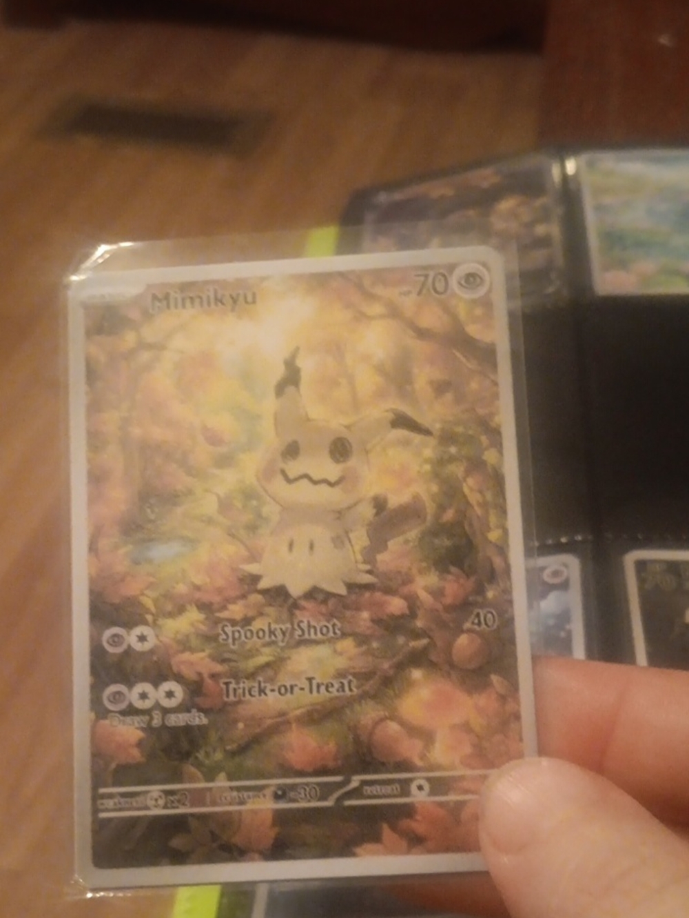 Pokemon Mimikyu Card - Yellow, Cream, Brown